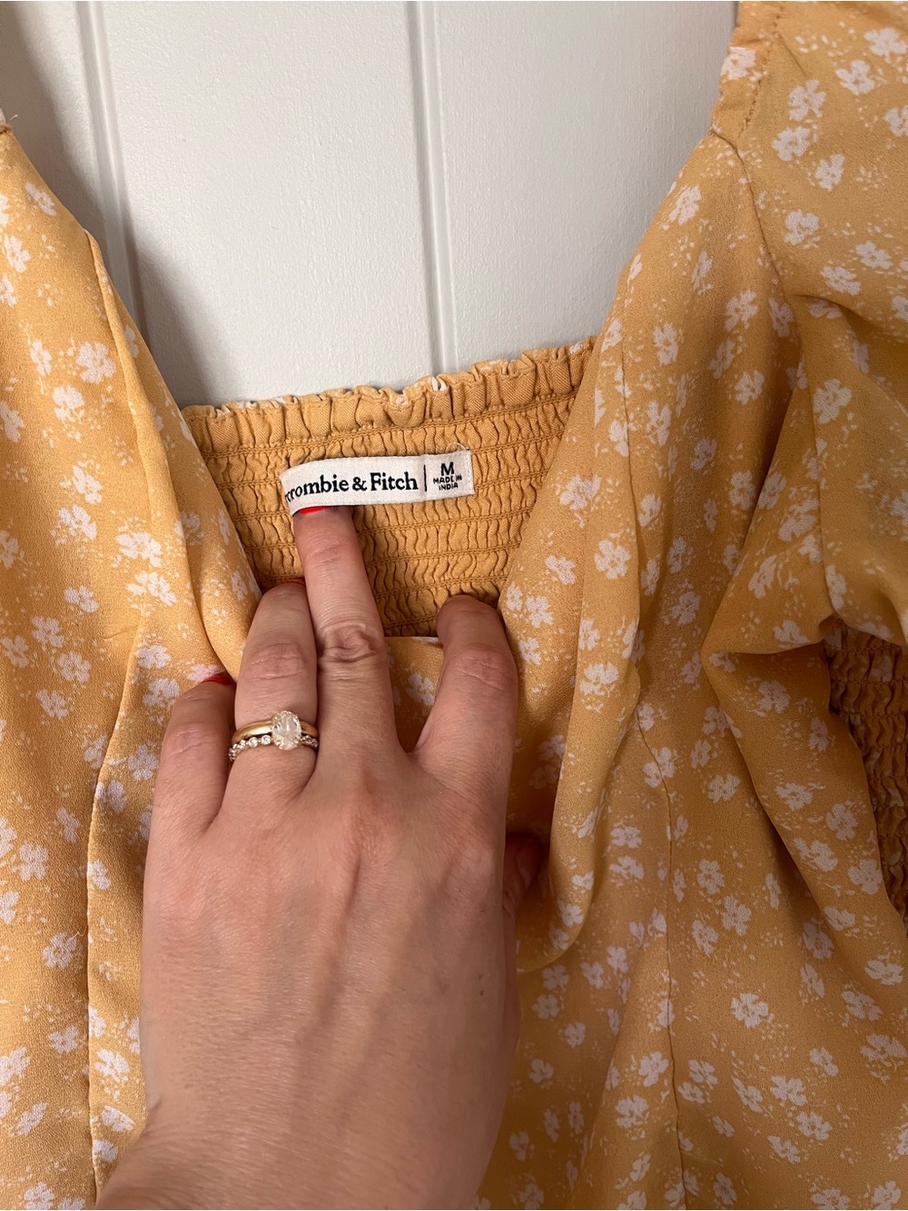 Abercrombie & Fitch Mustard Yellow Floral Dress
